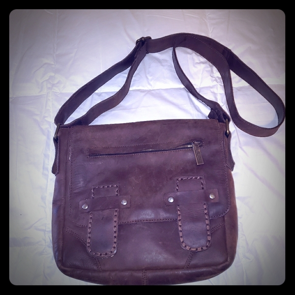 Claire Chase Leather Messenger Bag - Picture 1 of 8